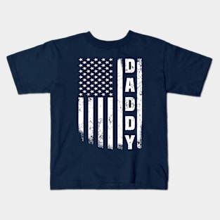 Daddy USA Flag 4th Of July For Independence Day Kids T-Shirt